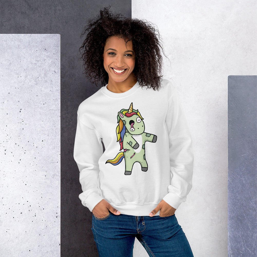 Creepy Ville - Zombie Einhorn – Premium Unisex Sweatshirt