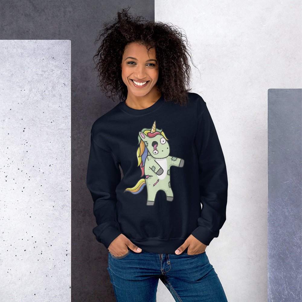 Creepy Ville - Zombie Einhorn – Premium Unisex Sweatshirt