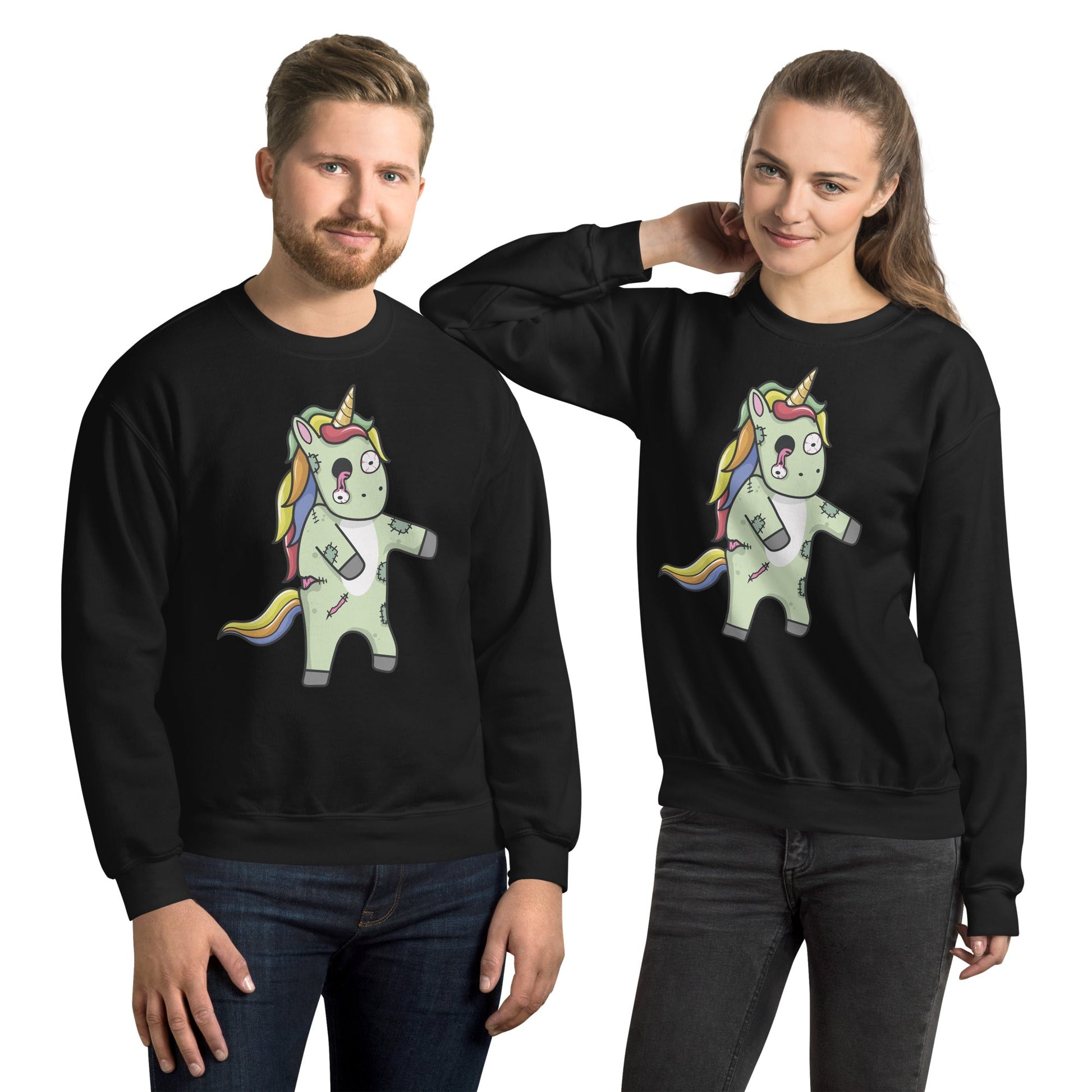 Creepy Ville - Zombie Einhorn – Premium Unisex Sweatshirt