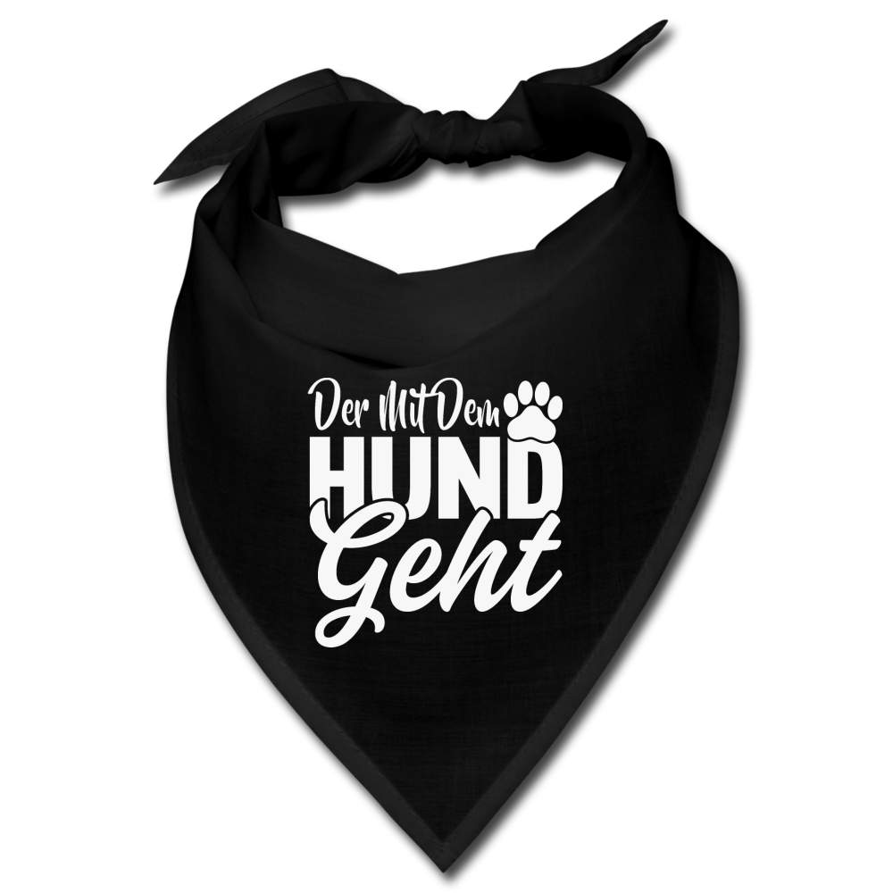 Der mit dem Hund geht - Herren Bandana Halstuch Aufdruck -