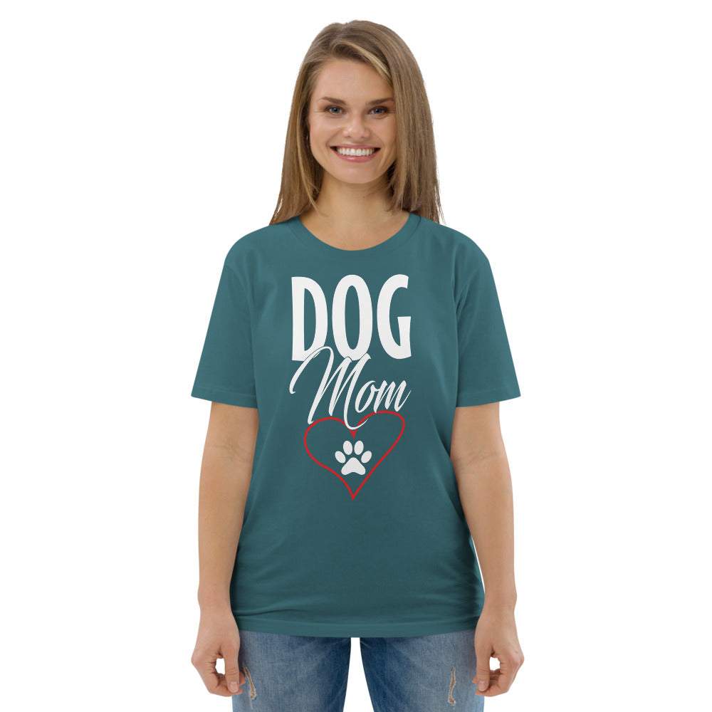 Dog Mom - Damen Kurzarm T-Shirt mit Aufdruck 100% Bio