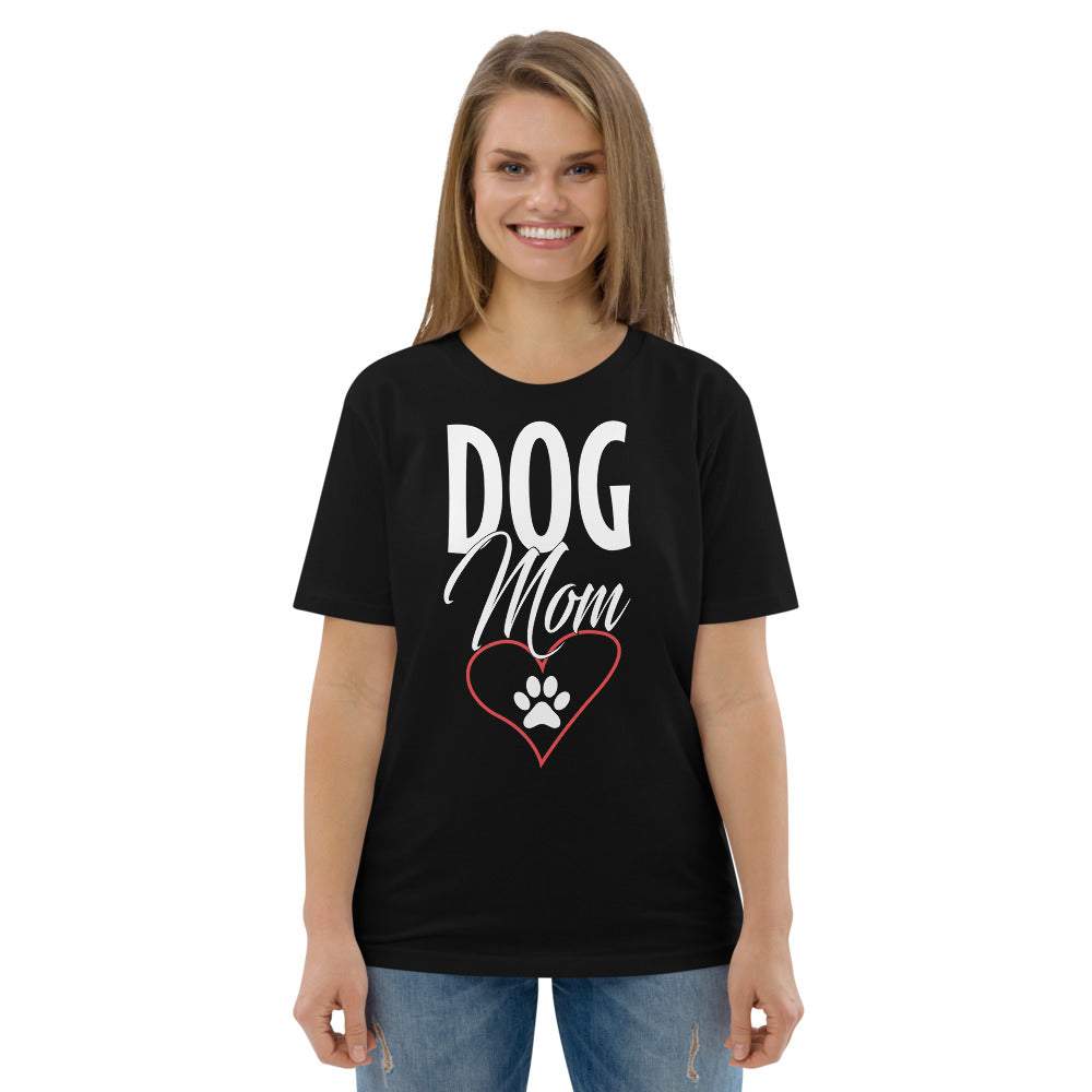 Dog Mom - Damen Kurzarm T-Shirt mit Aufdruck 100% Bio