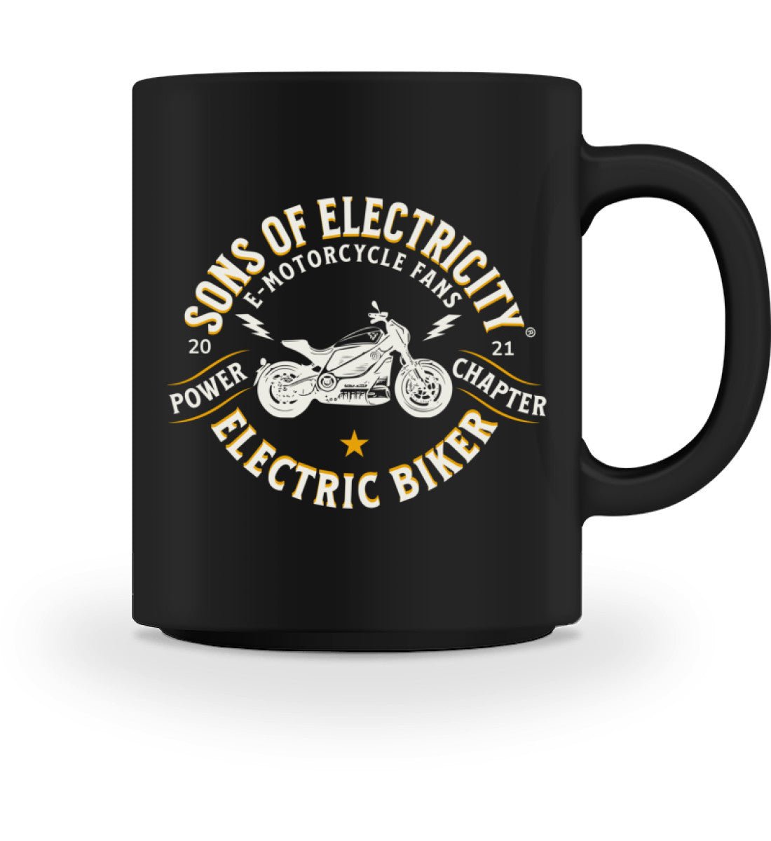E-Motorrad Tasse: SONS OF ELECTRICITY E-Motorcycle Fans -