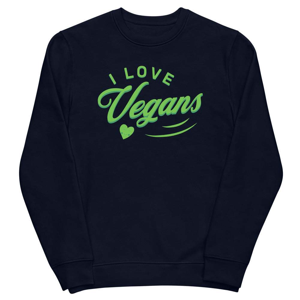 I LOVE VEGANS - Unisex Premium Organic Bio Sweatshirt