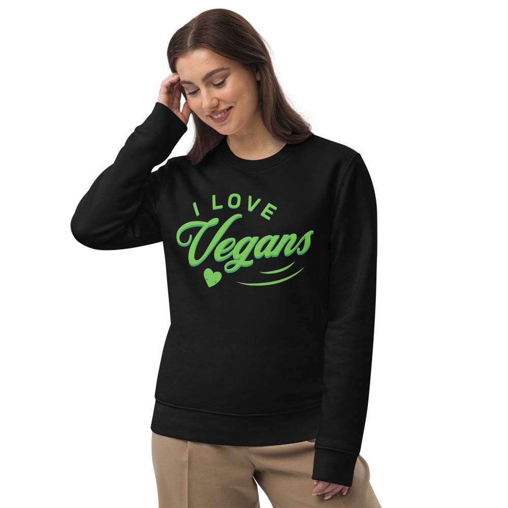 I LOVE VEGANS - Unisex Premium Organic Bio Sweatshirt