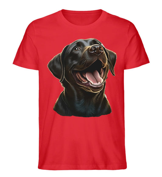 Premium Organic T-Shirt - junger Hund / Labbi - Red / S