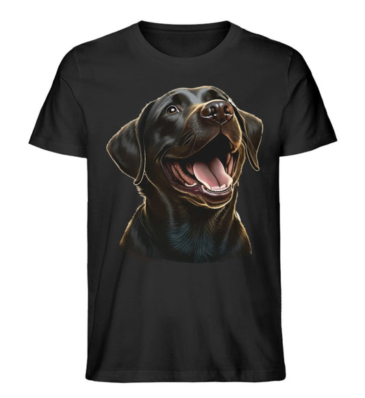 Premium Organic T-Shirt - junger Hund / Labbi - Black / XS