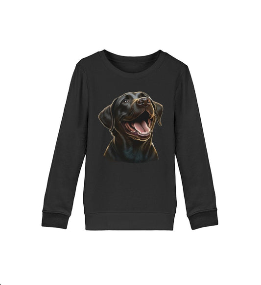 Kinder Premium Organic Sweatshirt - junger Hund / Labbi -