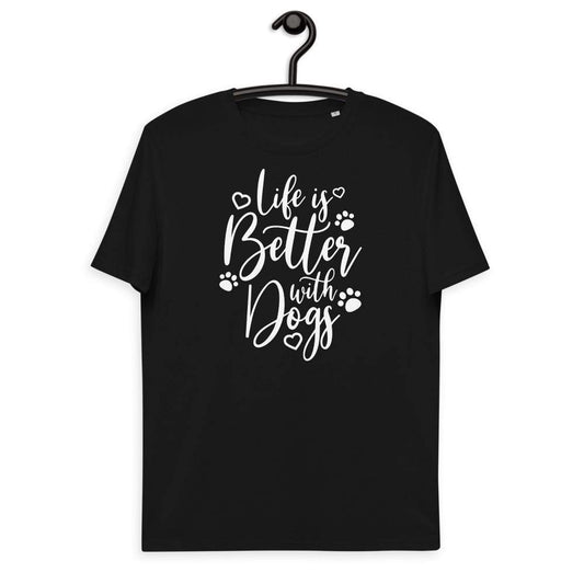 Life is better with dogs - Premium Unisex Kurzarm T-Shirt