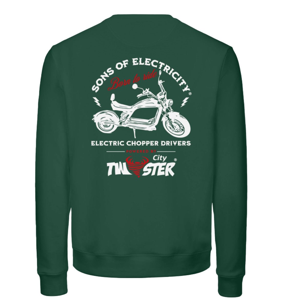 Organic Premium E-Chopper Sweatshirt: SONS OF ELECTRICITY -