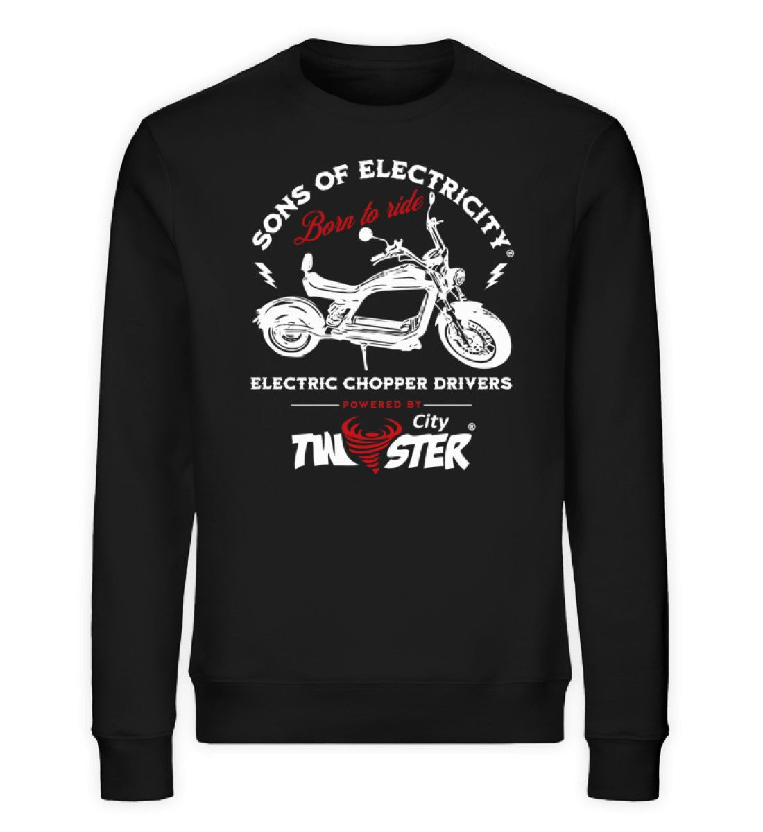 Organic Premium E-Chopper Sweatshirt: SONS OF ELECTRICITY -