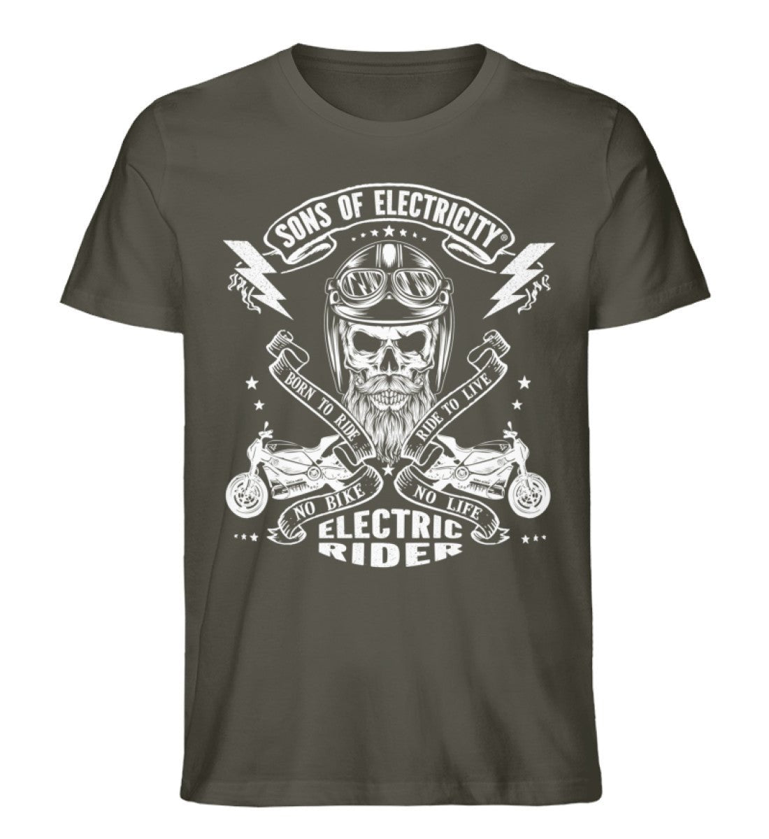 Organic Premium E-Motorrad T-Shirt: SONS OF ELECTRICITY