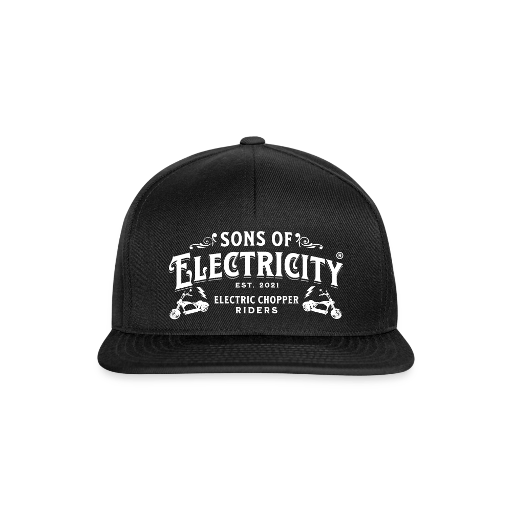 Premium E-Chopper Snapback Cap: SONS OF ELECTRICITY Electric