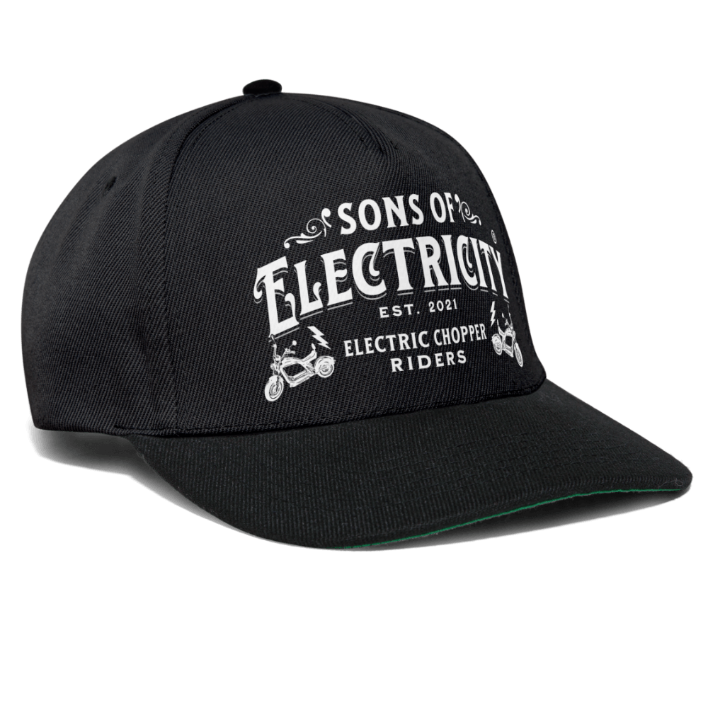 Premium E-Chopper Snapback Cap: SONS OF ELECTRICITY Electric