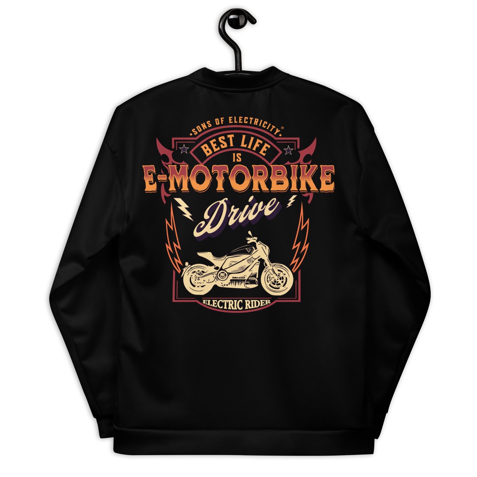 Premium E-Motorrad Bomberjacke: Best Life is E-Motorbiker