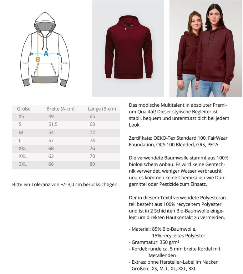 Premium Organic Hoodie Steampunk Auto mit Dampfantrieb -