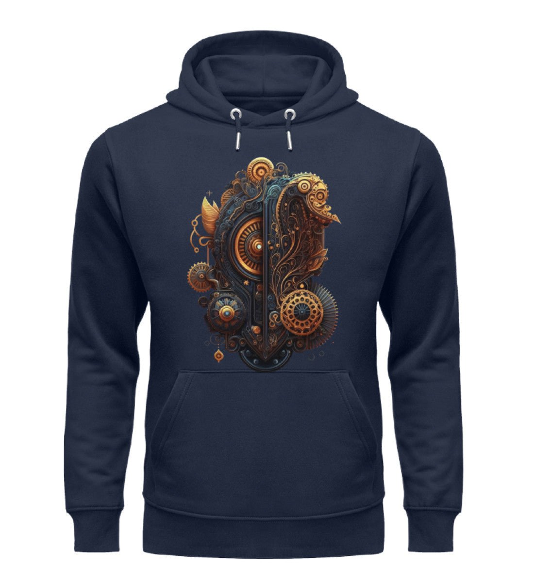 Premium Organic Hoodie Steampunk Fantasy Zahnrad Design -