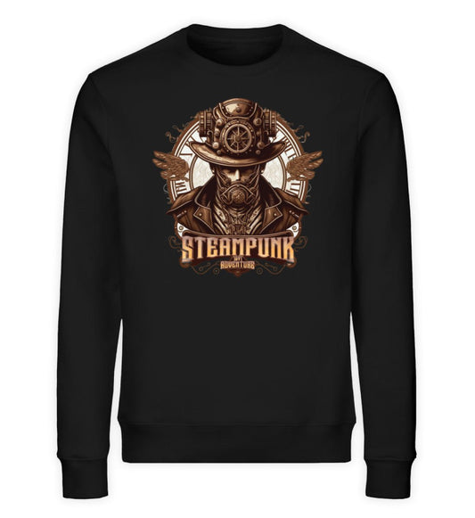 Premium Organic Sweatshirt Steampunk Adventure 1871 - Black