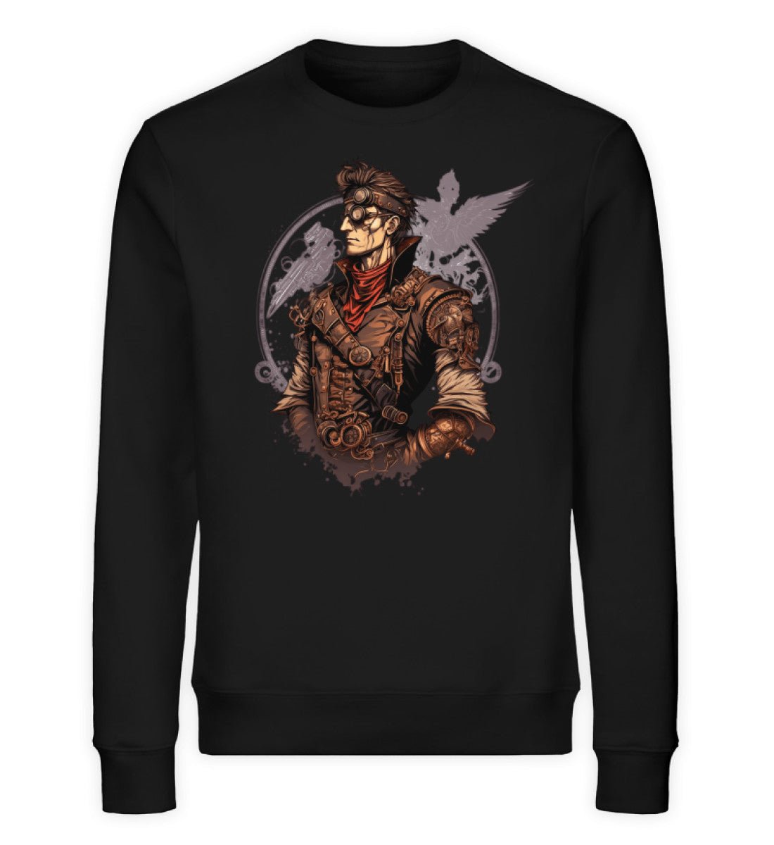 Premium Organic Sweatshirt Steampunk Cyborg - Black / XS -