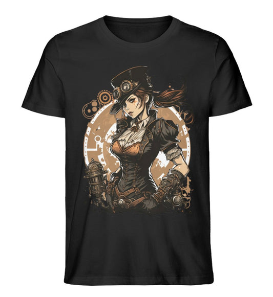 Premium Organic T-Shirt Steampunk Anime Engineer Girl -