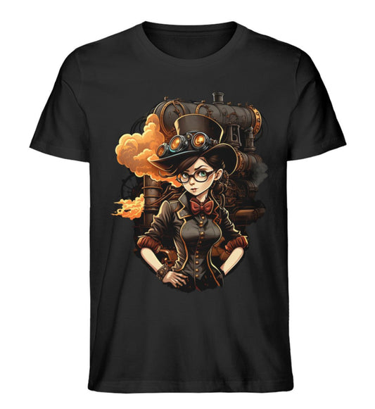Premium Organic T-Shirt Steampunk Anime Girl