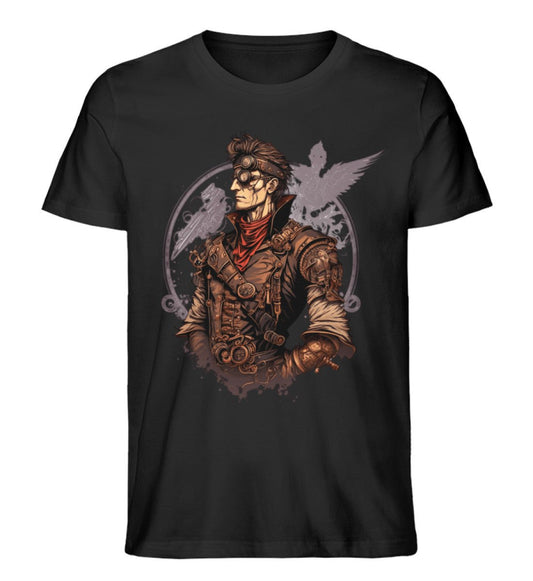 Premium Organic T-Shirt Steampunk Cyborg - Black / XS