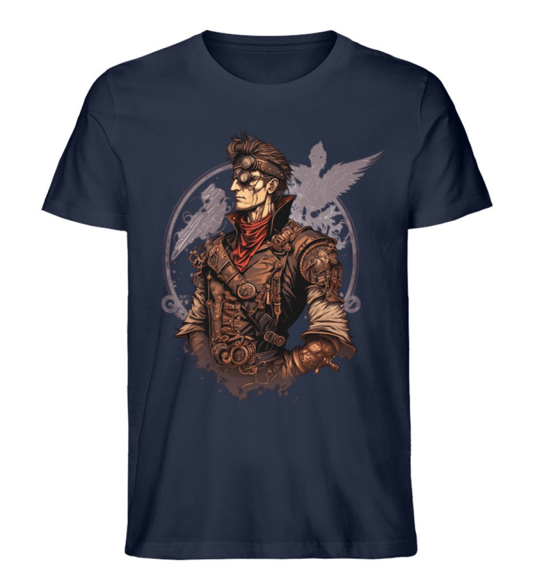 Premium Organic T-Shirt Steampunk Cyborg - French Navy / XS