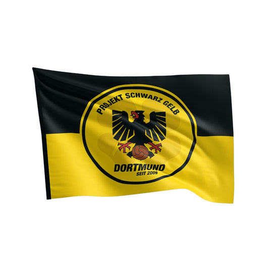 Projekt Schwarz Gelb Dortmund - Fahne 90 X 150 cm -