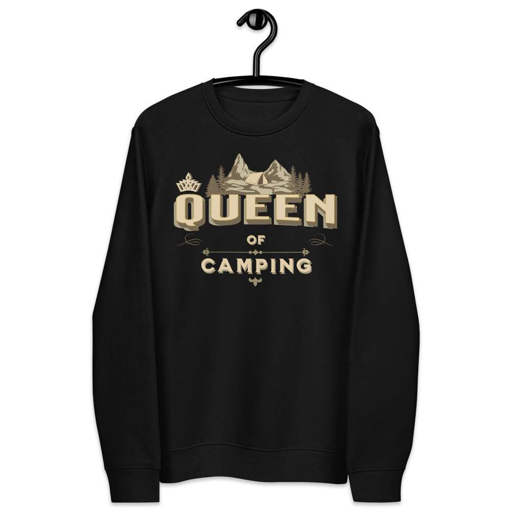 QUEEN OF CAMPING - Premium Organic Bio Damen Sweatshirt